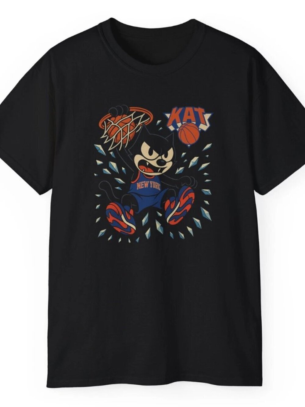 New York Knicks KAT Karl Anthony Towns NBA Funny Basketball Fan Graphic T-Shirt
